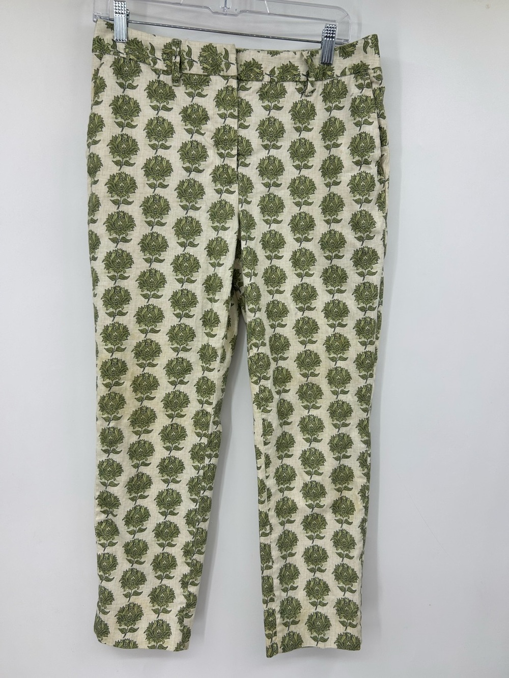 Wildfang The Essential Twill Slim Crop Pants Green Tapered‎ Size 6